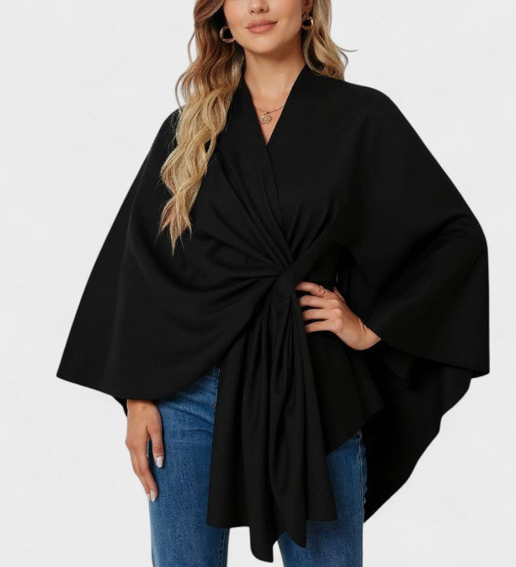 Yvette | Elegant Draperet Poncho