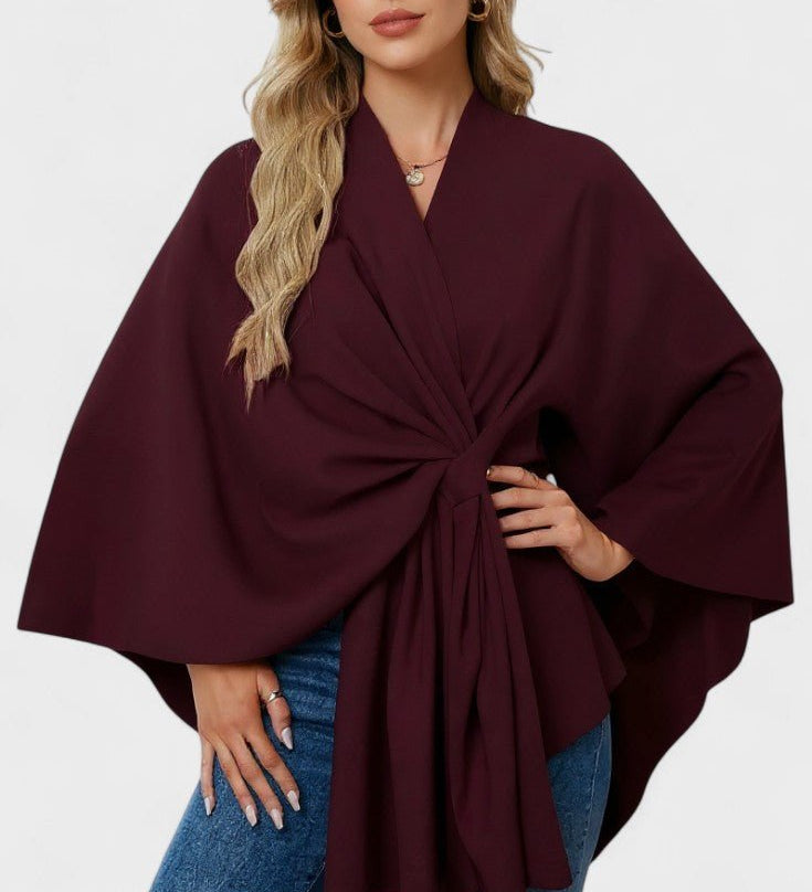 Yvette | Elegant Draperet Poncho