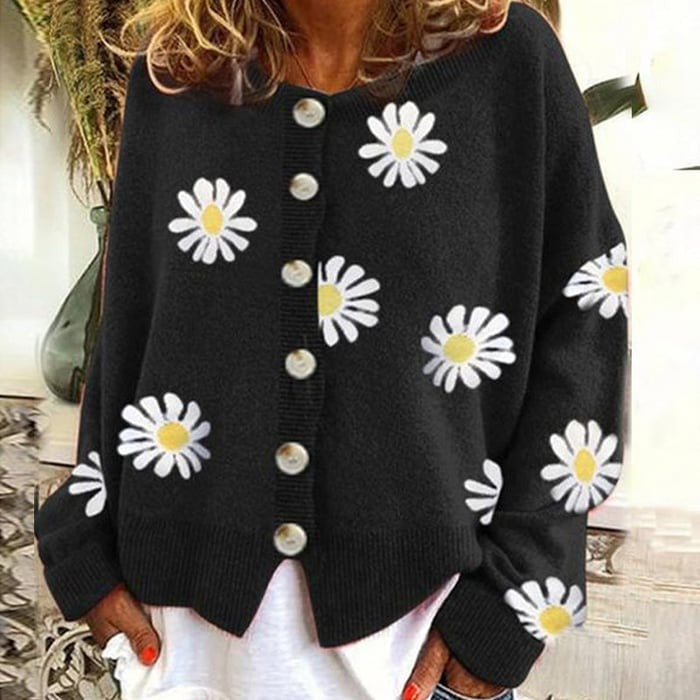Angel | Sød Cardigan med Tusindfryd