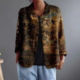 Firenze | Bluse med Malet Landskab