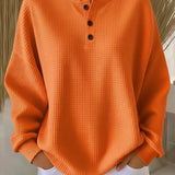 Mirabel - Hyggelig Vaffel Henley Sweatshirt