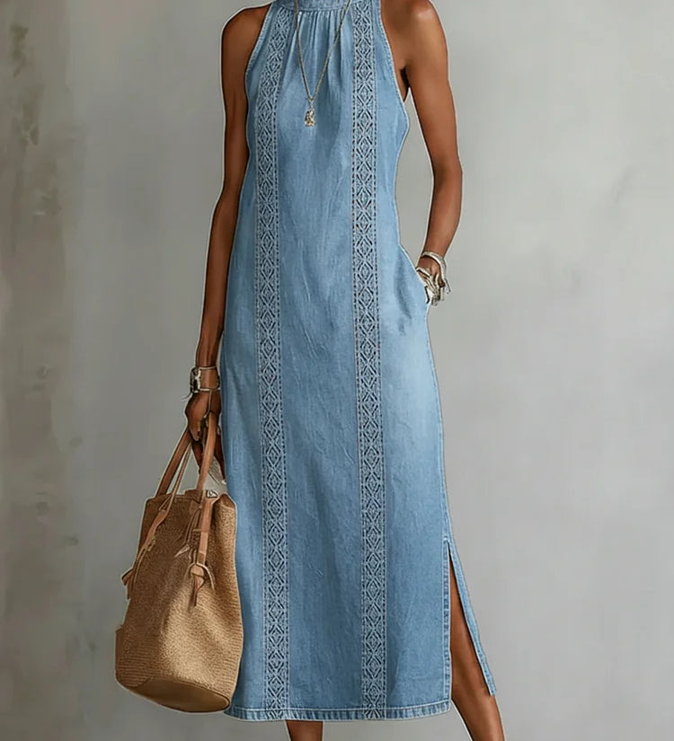 Tilly | Retro Blonde Denimkjole