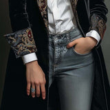 Josephine | Barok Print Slankt Siddende Blazer