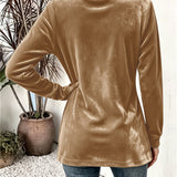 Sutton™ | Kamel velour cardigan med taljeklips
