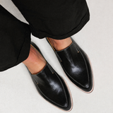 Zofia™ | Sort Patchwork Mokkasiner