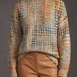Bryndle™ | Efterrårsfarvet Gitter Rullekrave Sweater