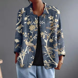 Oriella | Bluse med Fugle og Blomster