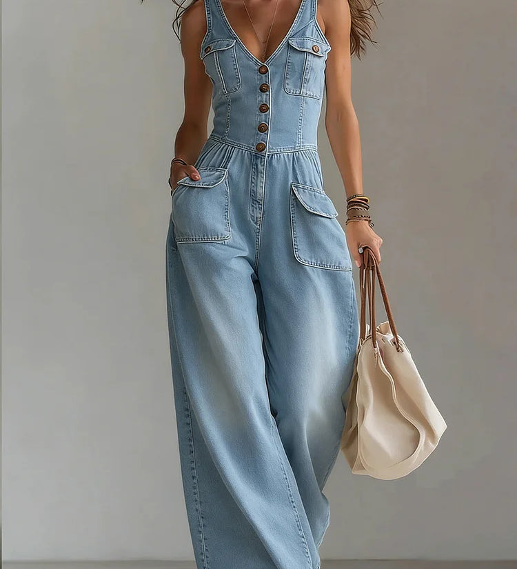 Megan | Afslappede denim-smækbukser