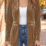 Sutton™ | Kamel velour cardigan med taljeklips