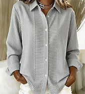 Blanche | Afslappet stribet bluse med knaplukning