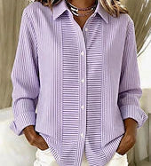 Blanche | Afslappet stribet bluse med knaplukning