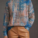 Havilah™ | Indigo Gitter Rullekrave Sweater
