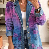 Golda™ | Lilla Blomstret Denimjakke