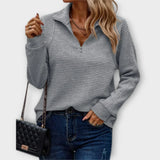 Dalia™ | Sweater med halv lynlås