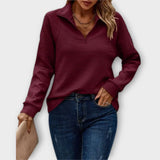Dalia™ | Sweater med halv lynlås