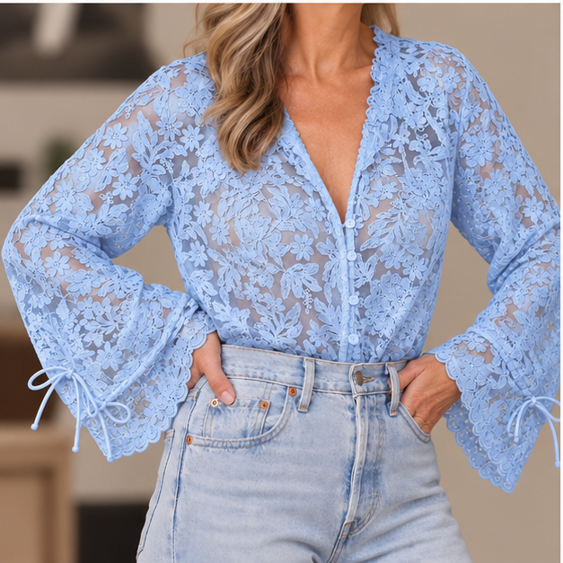 Bellamy™ Blomstret Blondebluse