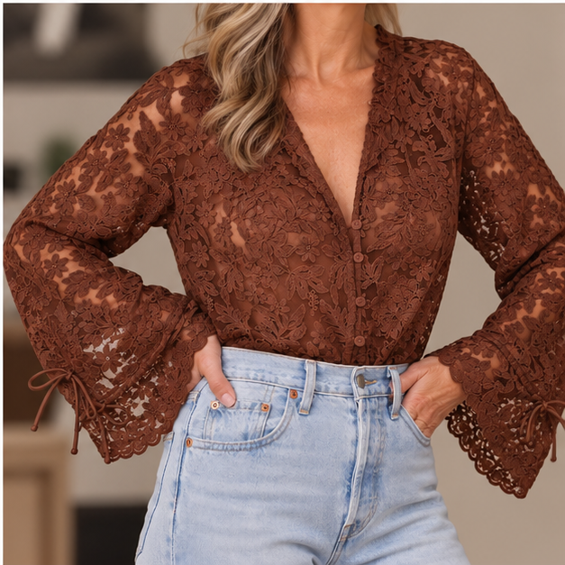 Bellamy™ Blomstret Blondebluse