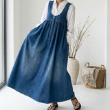 Erin | Vintage Denim Maxi Dress