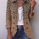 Tawny | Vintage-flæsejakke med leopard-ombré