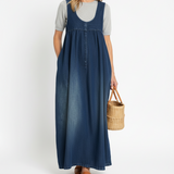 Erin | Vintage Denim Maxi Dress