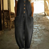 Zoe | Vintage-Wash Denim Jumpsuit