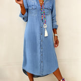 Pippa | Smart Casual Denim Skjortekjole