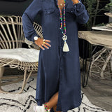 Pippa | Smart Casual Denim Skjortekjole