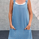 Daisy | Casual Denim Pinafore Dress