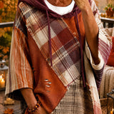 Adriana | Autumn-Toned Patchwork Oversized Hoodie
