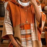 Lavinia | Autumn Patchwork Oversized Hoodie