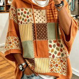 Corina | Autumn Leaf Print Oversized Hoodie