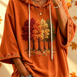 Maria | Autumn-Print Oversized Hoodie