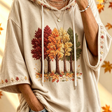 Maria | Autumn-Print Oversized Hoodie
