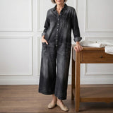 Lily | Cotton Denim Jumpsuit